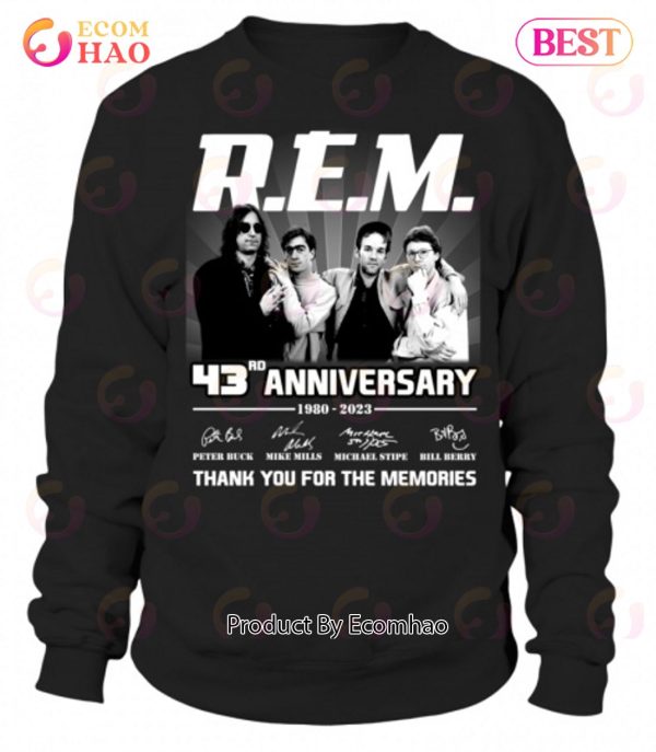 R.E.M. 1 BK 43rd Anniversary 1980 – 2023 Thank You For The Memories T-Shirt