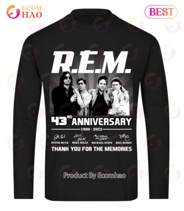 R.E.M. 1 BK 43rd Anniversary 1980 – 2023 Thank You For The Memories T-Shirt