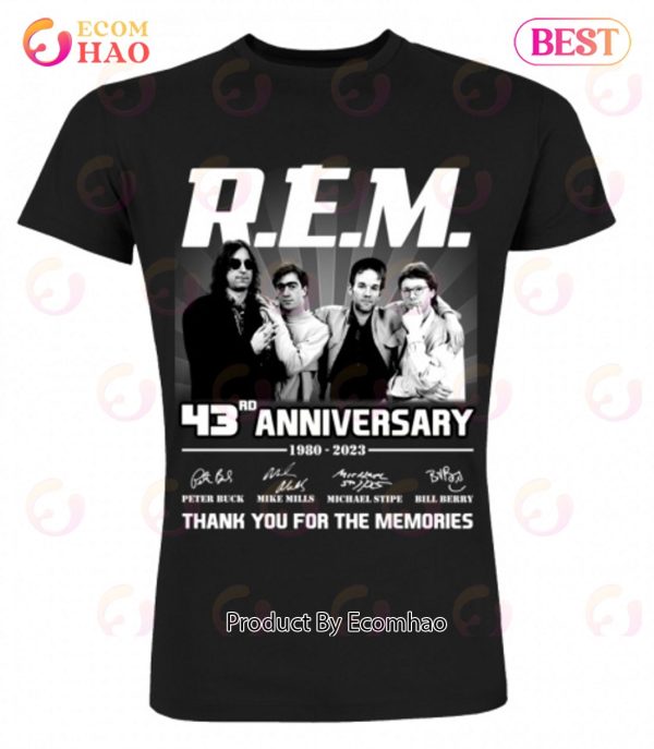 R.E.M. 1 BK 43rd Anniversary 1980 – 2023 Thank You For The Memories T-Shirt