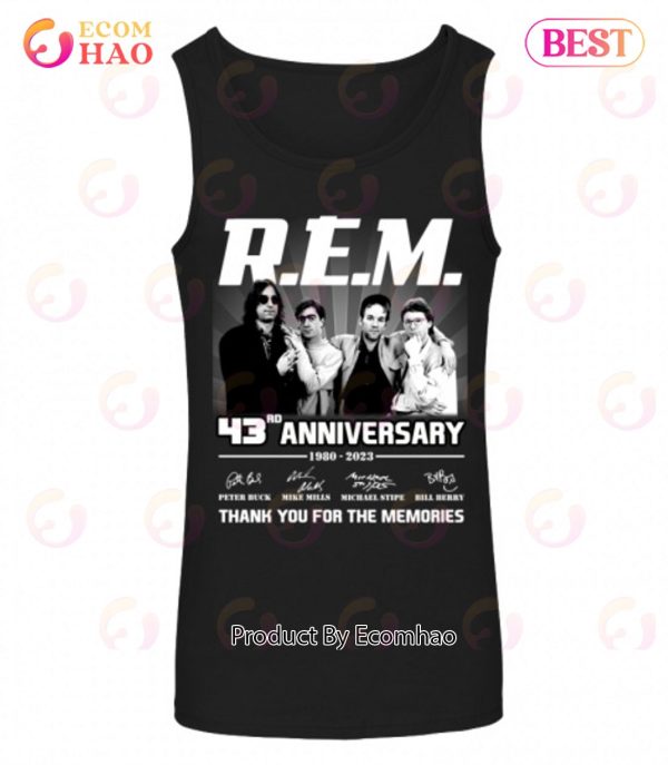 R.E.M. 1 BK 43rd Anniversary 1980 – 2023 Thank You For The Memories T-Shirt