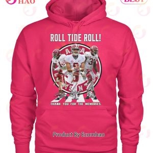Roll Tide Roll! Alabama Crimson Tide Thank You For The Memories T-Shirt