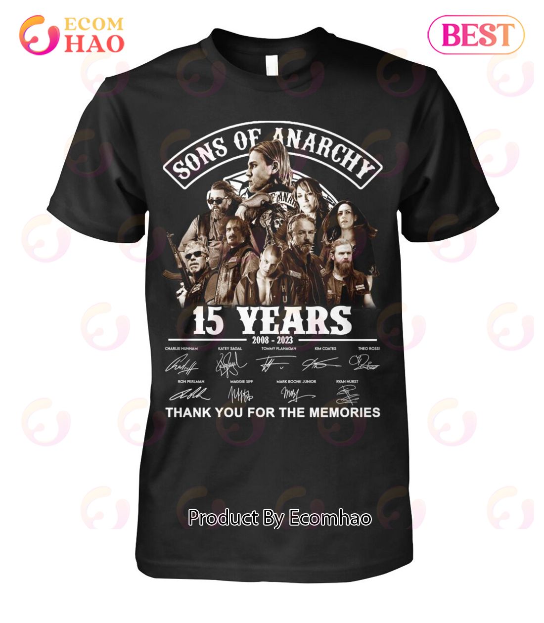 Sons Of Anarchy 15 Years 2008 – 2023 Thank You For The Memories T-Shirt