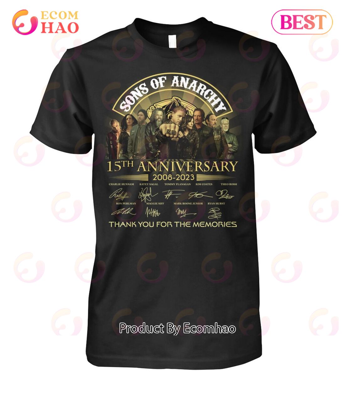 Sons Of Anarchy 15th Anniversary 2008 – 2023 Thank You For The Memories T-Shirt