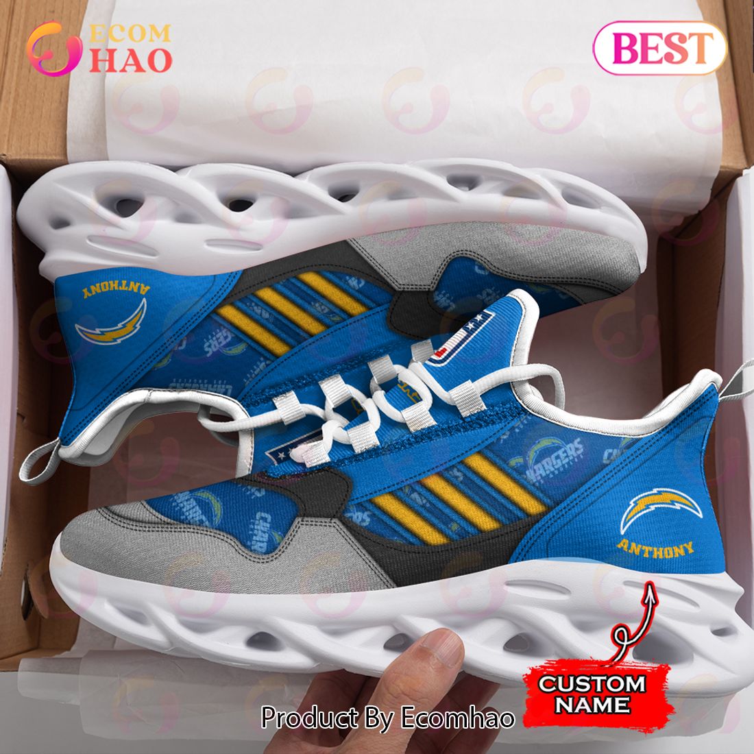 NFL Los Angeles Chargers Personalize Max Soul Sneaker