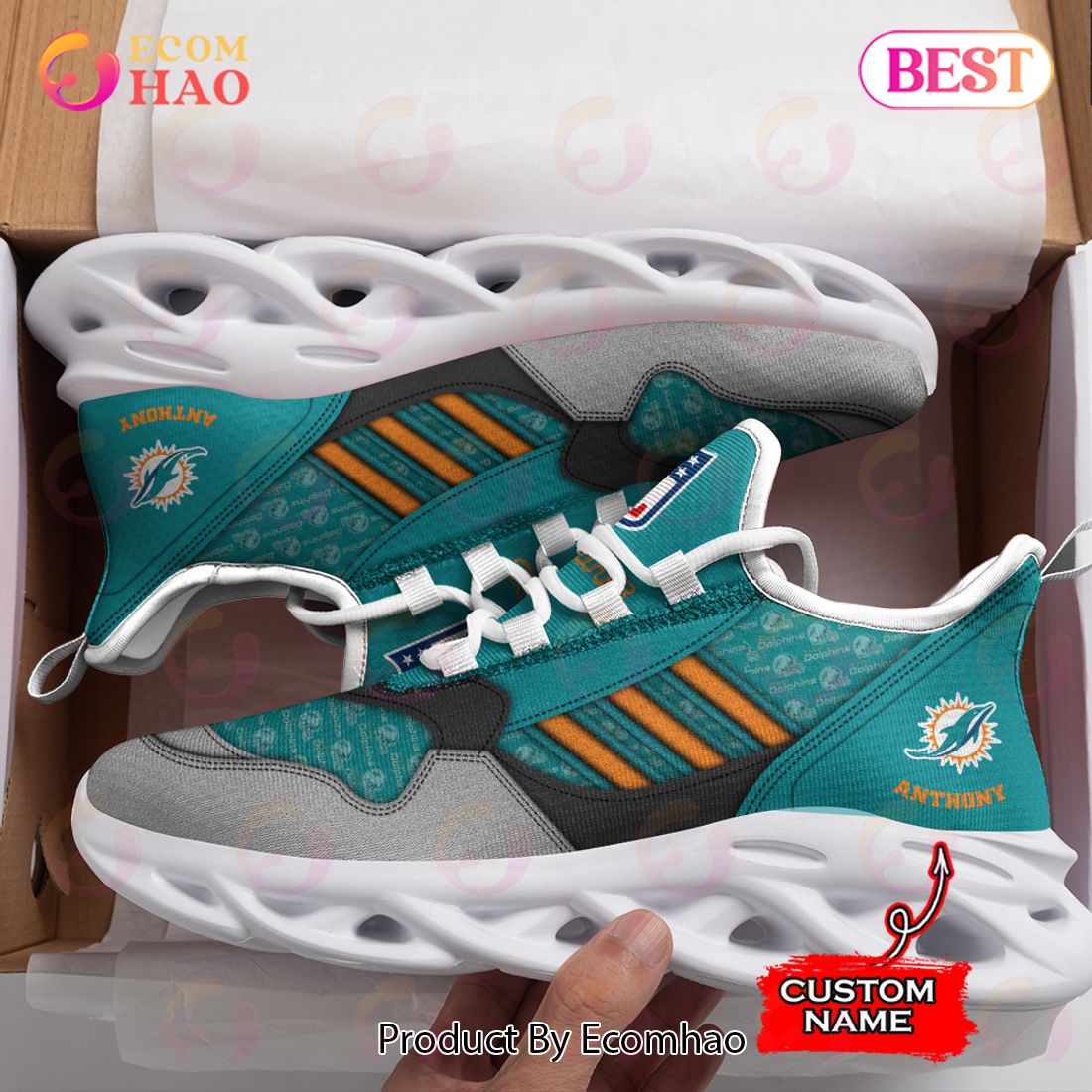 NFL Miami Dolphins Personalize Max Soul Sneaker