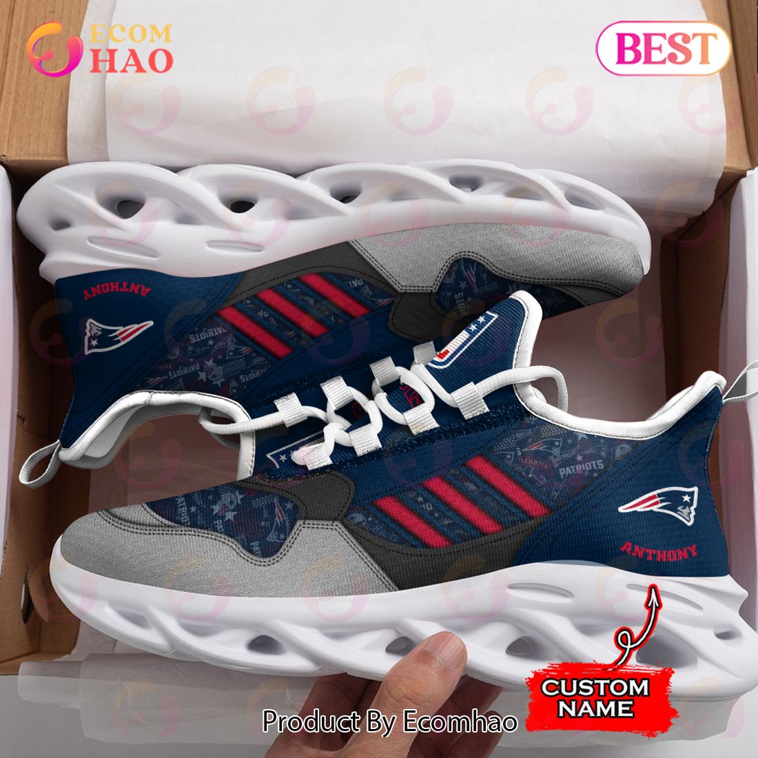 NFL New England Patriots Personalize Max Soul Sneaker