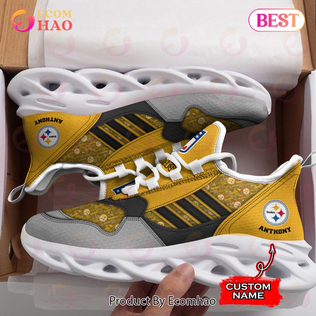 NFL Pittsburgh Steelers Personalize Max Soul Sneaker