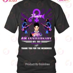 48 Years Of 1975 – 2023 Prince Thank You For The Memories T-Shirt