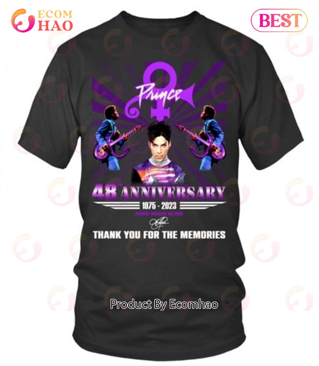 48 Years Of 1975 – 2023 Prince Thank You For The Memories T-Shirt
