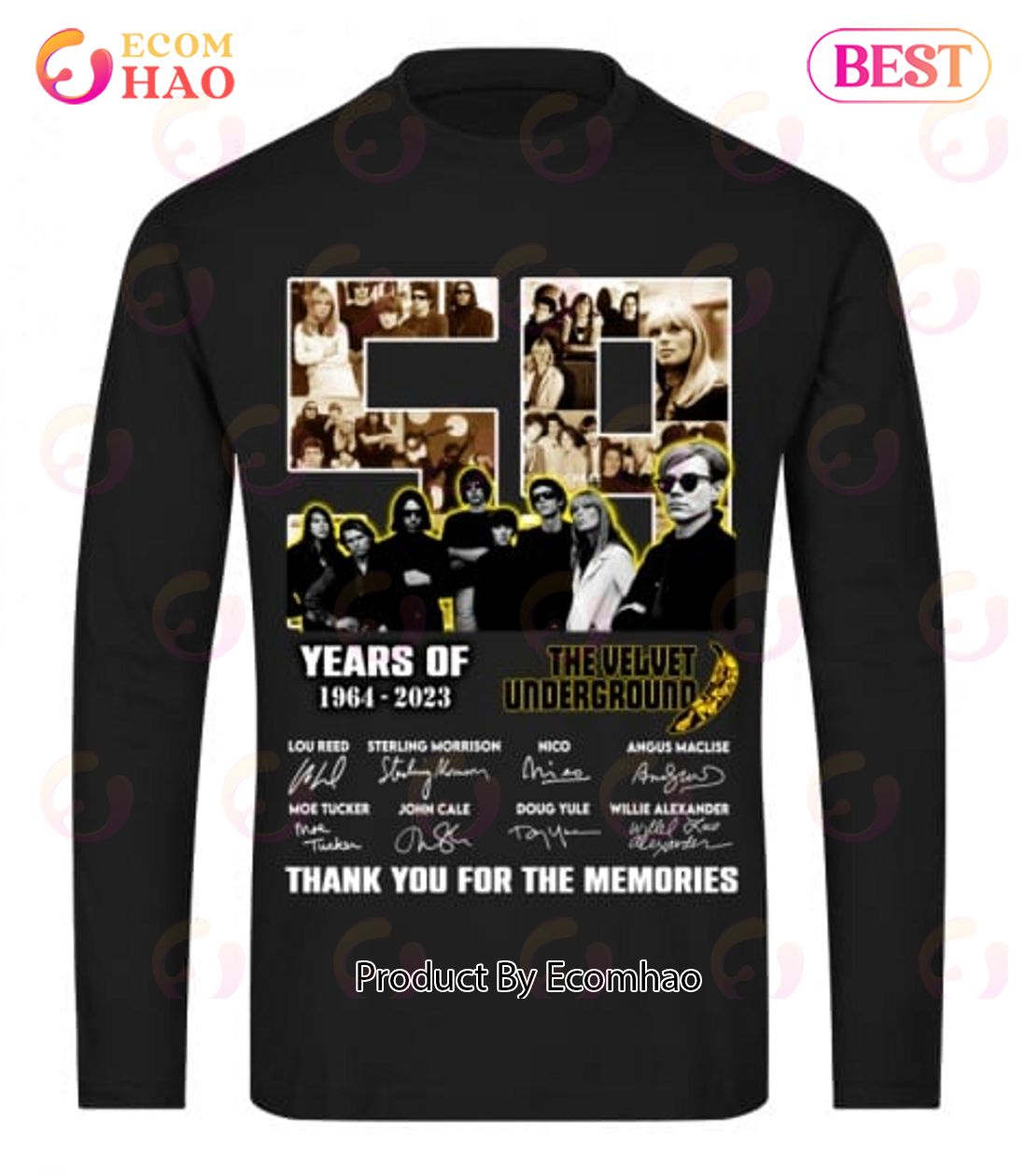 59 Years Of 1964 - 2023 The Velvet Underground Thank You For The Memories T-Shirt
