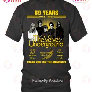 59 Years The Velvet Underground 1964 - 2023 The Velvet Underground Thank You For The Memories T-Shirt