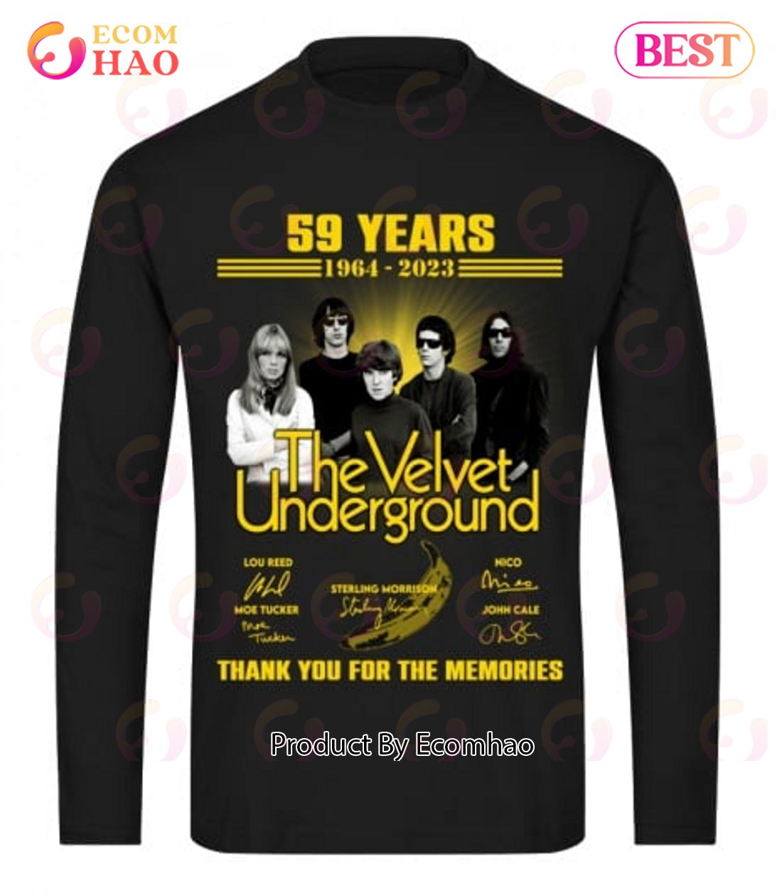 The Velvet Underground 59 Years 1964 – 2023 Thank You For The Memories T- Shirt, hoodie, sweater, long sleeve and tank top
