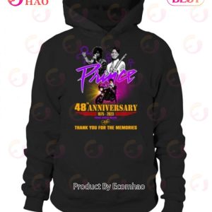 Prince 48th Anniversary 1975 – 2023 Thank You For The Memories T-Shirt