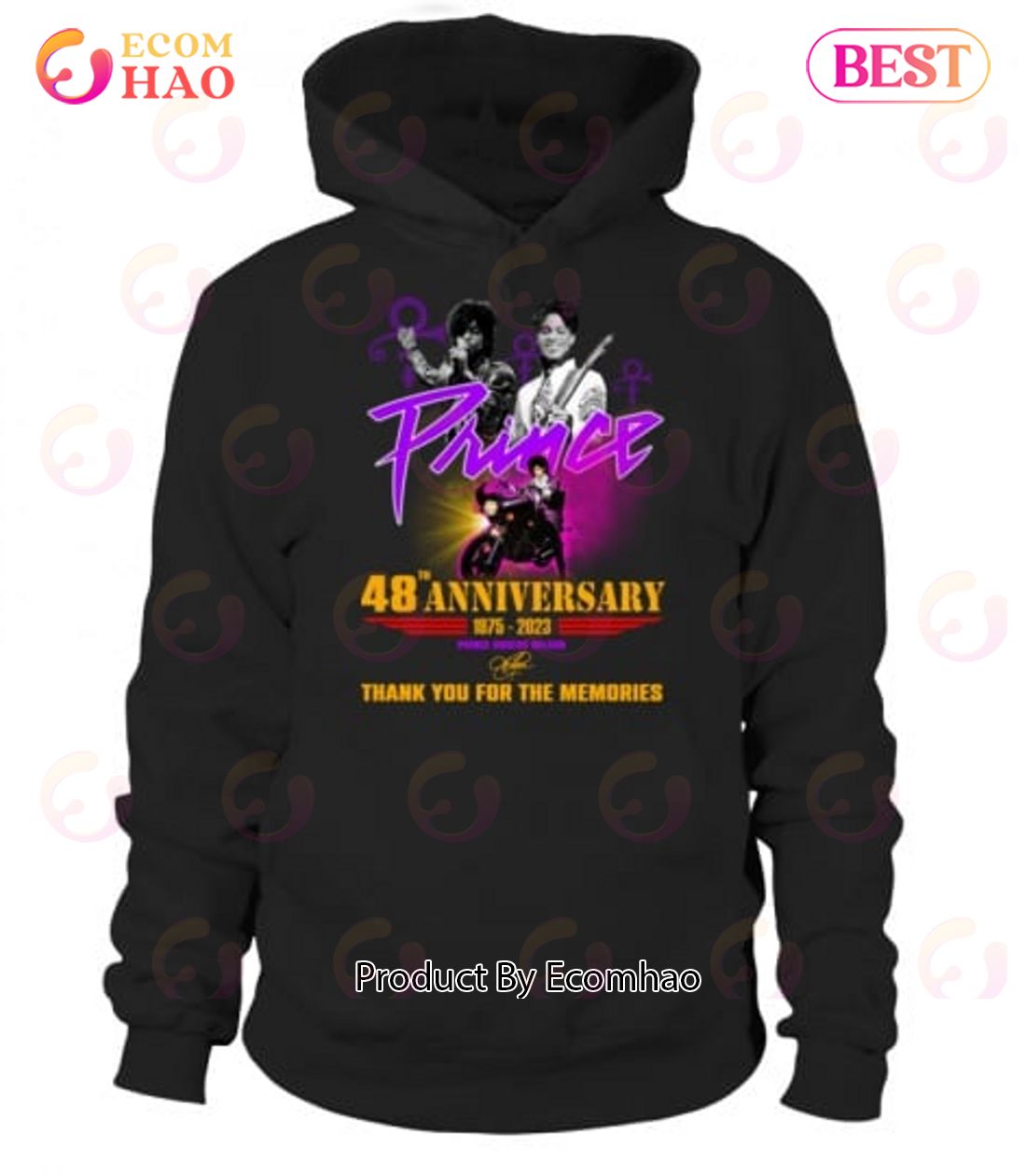 Prince 48th Anniversary 1975 – 2023 Thank You For The Memories T-Shirt