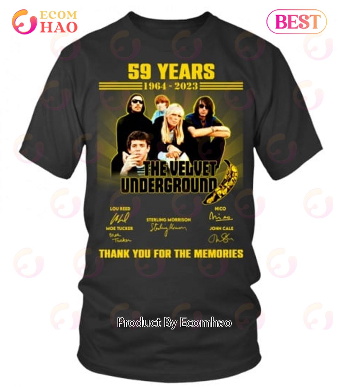 The Velvet Underground 59 Years 1964 – 2023 Thank You For The Memories T-Shirt