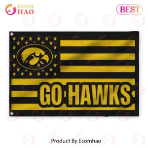 Us Football Iowa Hawkeyes Flag 3D
