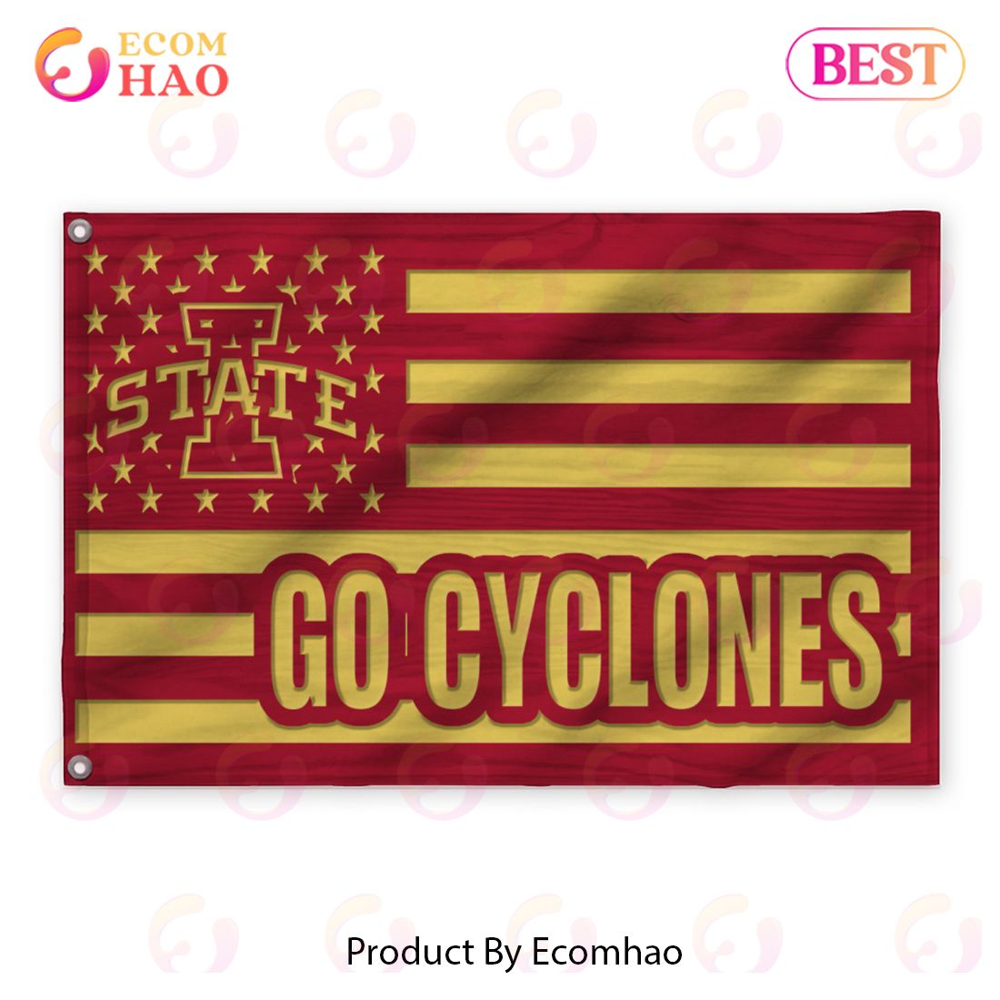 Us Football Iowa State Cyclones Flag 3D