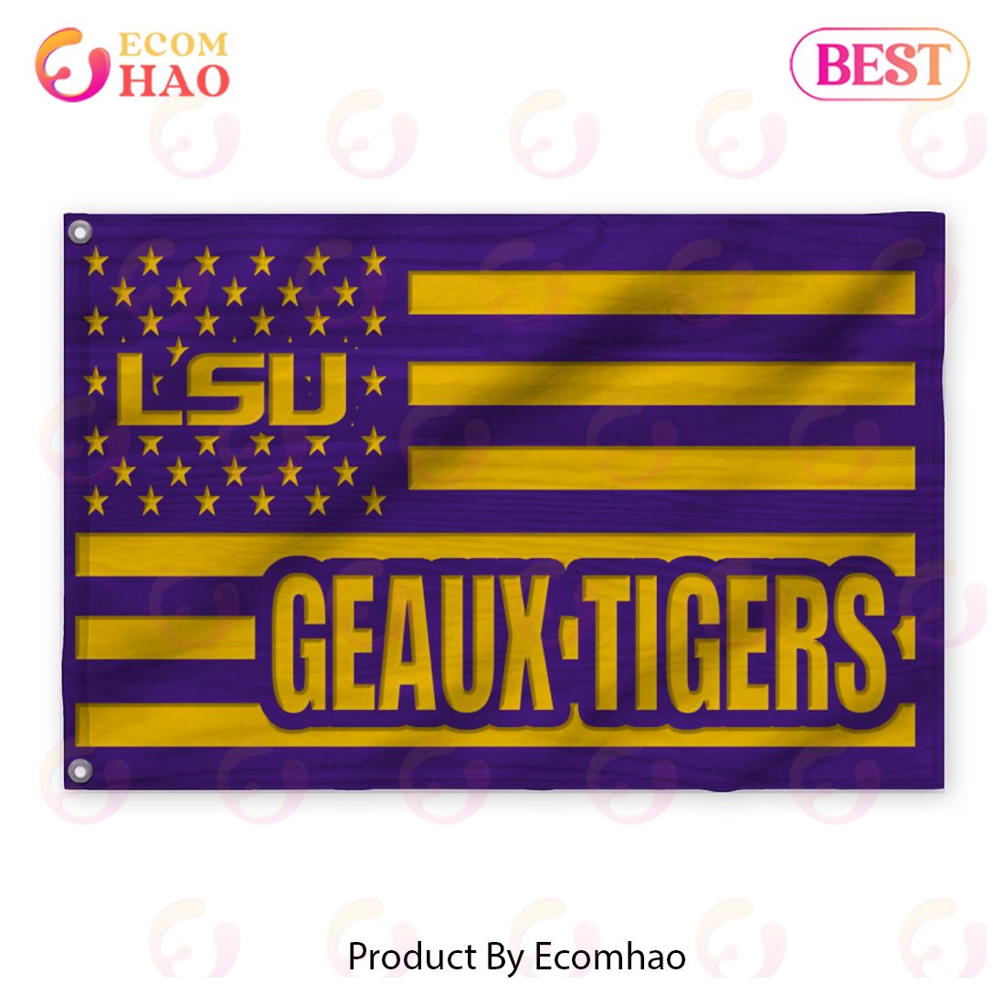 Us Football LSU Tigers Flag 3D