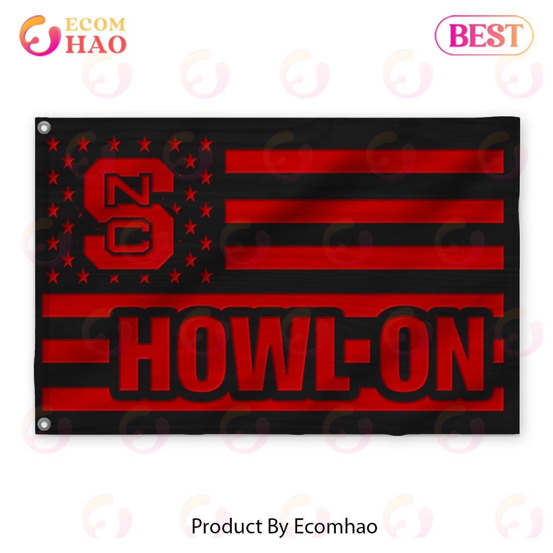 Us Football NC State Wolfpack Flag 3D