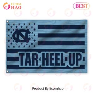 Us Football North Carolina Tar Heels Flag 3D
