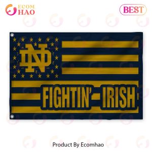 Us Football Notre Dame Fighting Irish Flag 3D