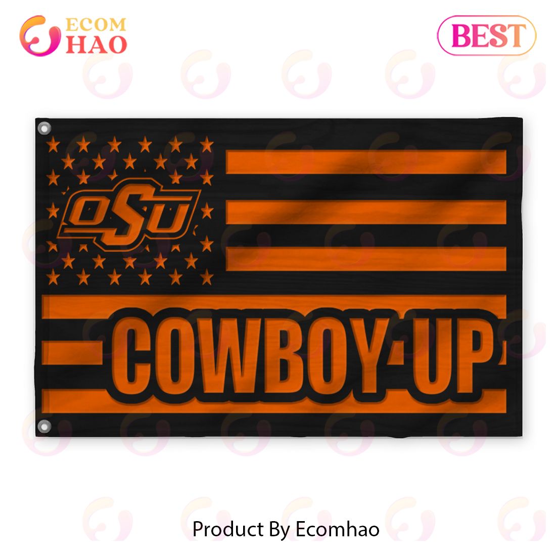 Us Football Oklahoma State Cowboys Flag 3D