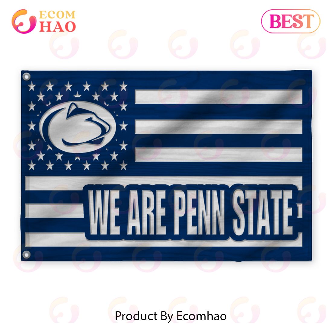 Us Football Penn State Nittany Lions Flag 3D