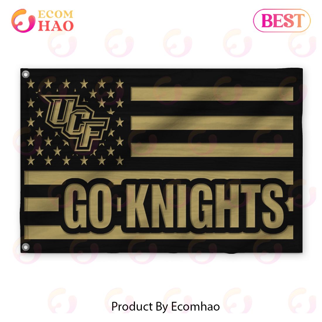 Us Football UCF Knights Flag 3D