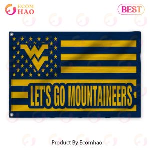 Us Football West Virginia Mountaineers Flag 3D