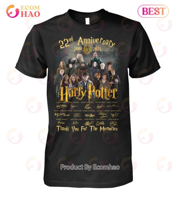 22nd Anniversary 2001 – 2023 Harry Potter Thank You For The Memories T-Shirt