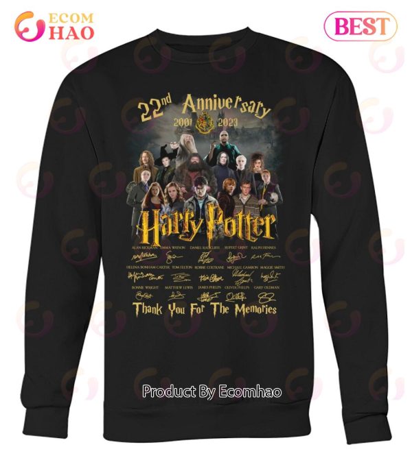 22nd Anniversary 2001 – 2023 Harry Potter Thank You For The Memories T-Shirt