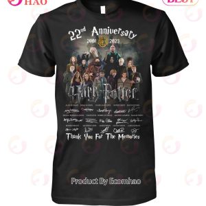Harry Potter 22nd Anniversary 2001 – 2023 Thank You For The Memories T-Shirt