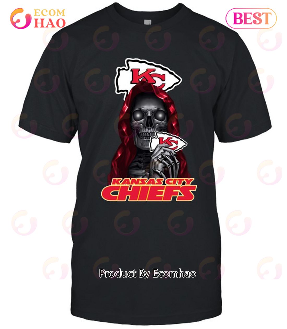 NFL Kansas City Chiefs Skull Unisex T-Shirt