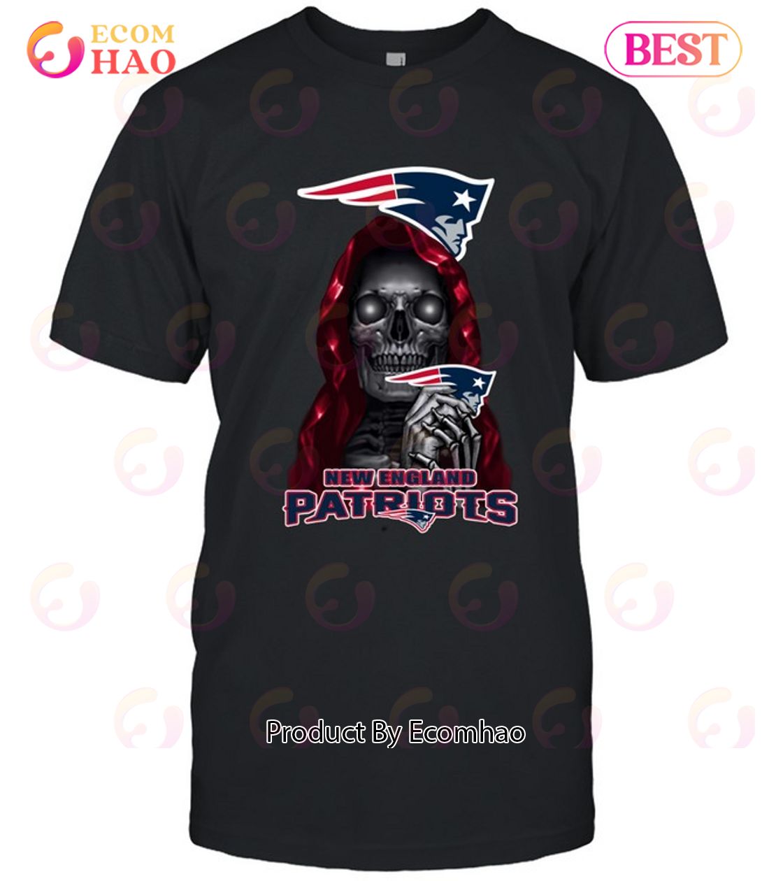NFL New England Patriots Skull Unisex T-Shirt