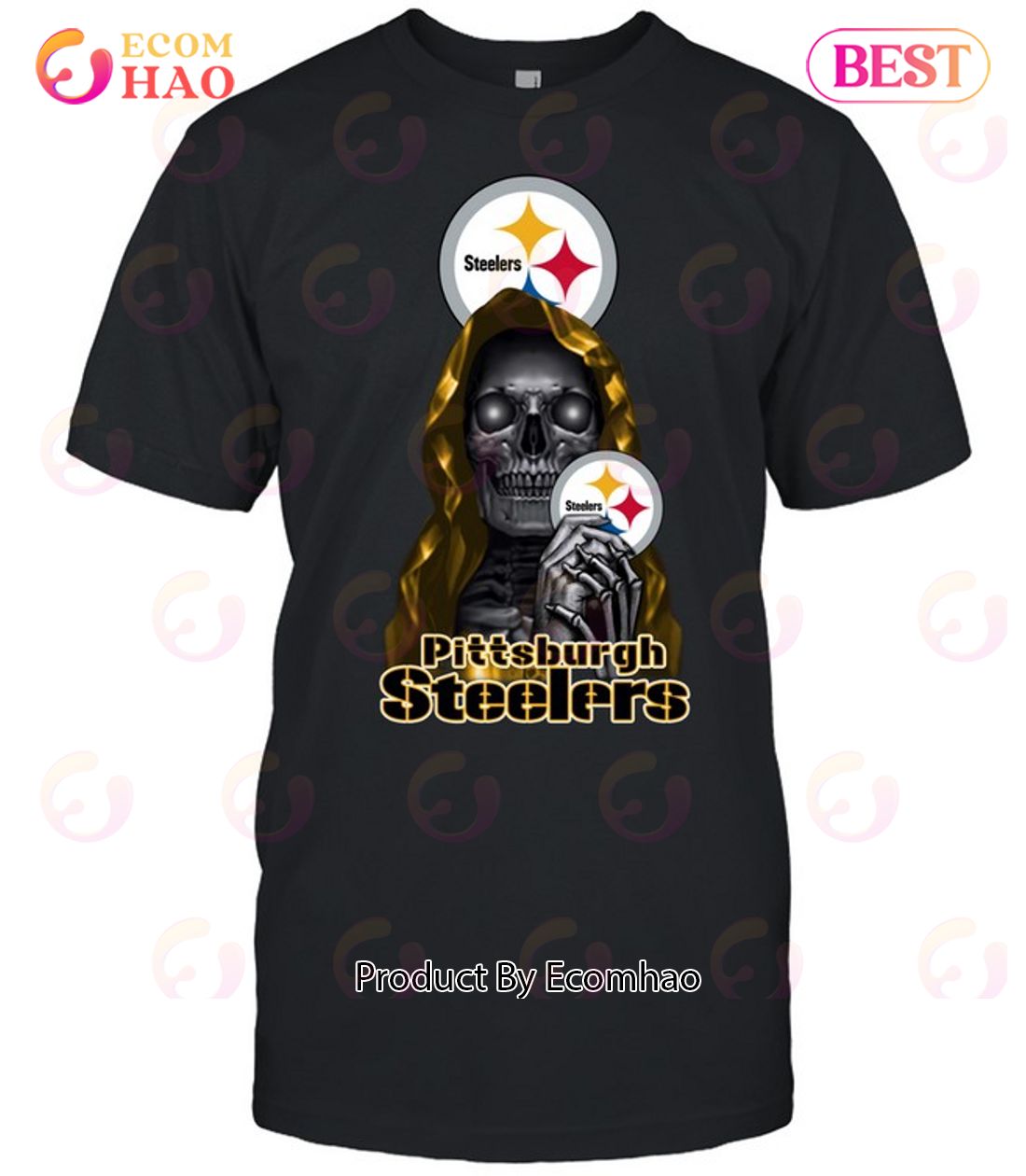 NFL Pittsburgh Steelers Skull Unisex T-Shirt