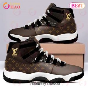 Brown Monogram Louis Vuitton Air Jordan 11 Sneakers Shoes Hot 2023 LV Gifts Unisex