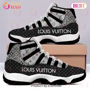 Louis Vuitton Air Jordan 11 Sneakers Shoes Hot 2023 LV Grey Gifts Unisex