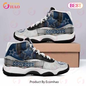 NFL Dallas Cowboys Team Grey Version Air Jordan 11 Shoes