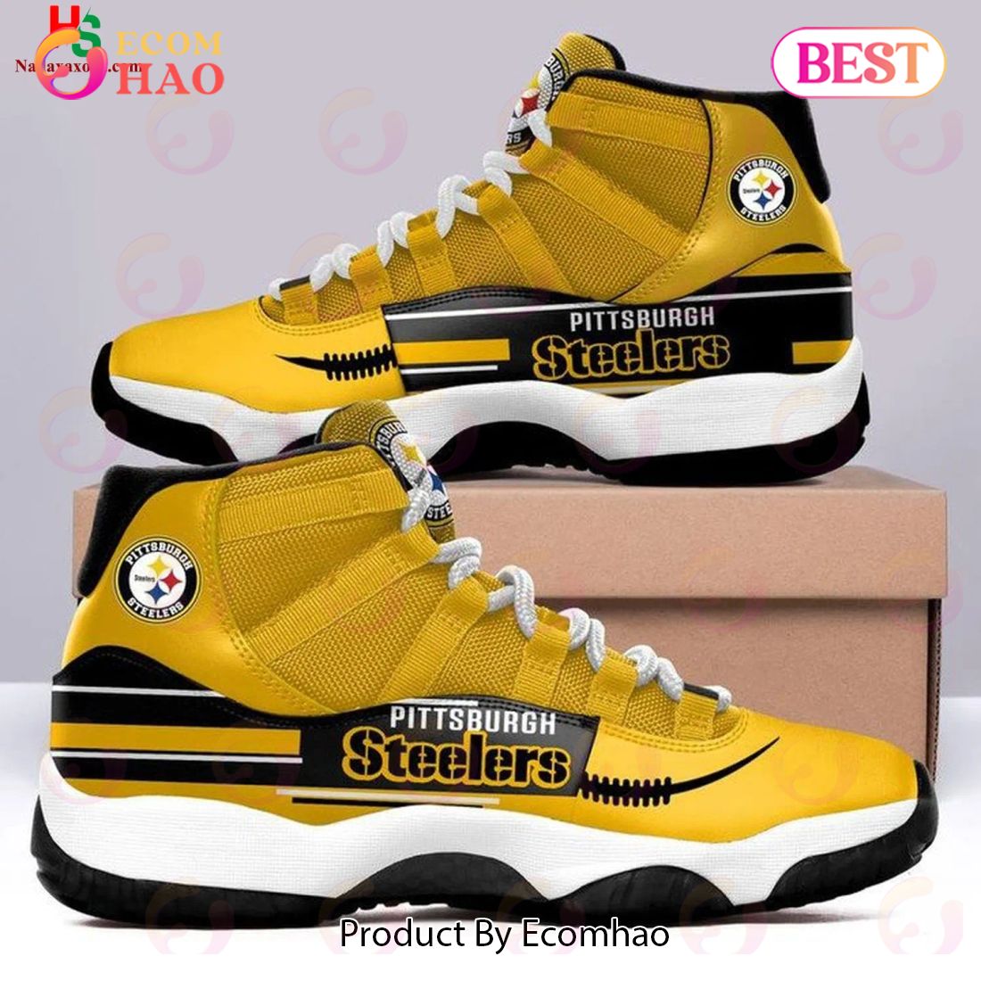 Pittsburgh Steelers NFL Team Air Jordan 11 Shoes