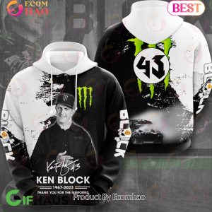 Ken Block 1967 – 2023 Monster 43 Thank You For The Memories 3D Hoodie