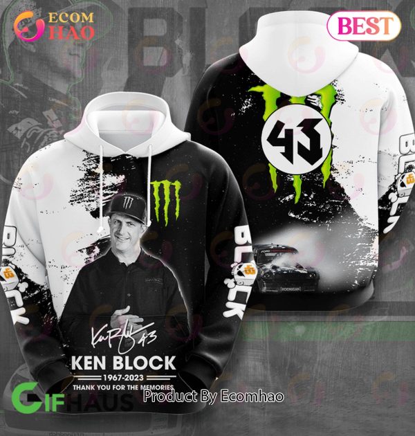 Ken Block 1967 – 2023 Monster 43 Thank You For The Memories 3D Hoodie