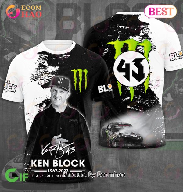 Ken Block 1967 – 2023 Monster 43 Thank You For The Memories 3D Hoodie