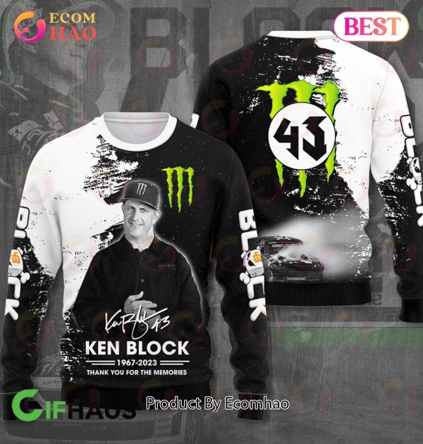Ken Block 1967 – 2023 Monster 43 Thank You For The Memories 3D Hoodie