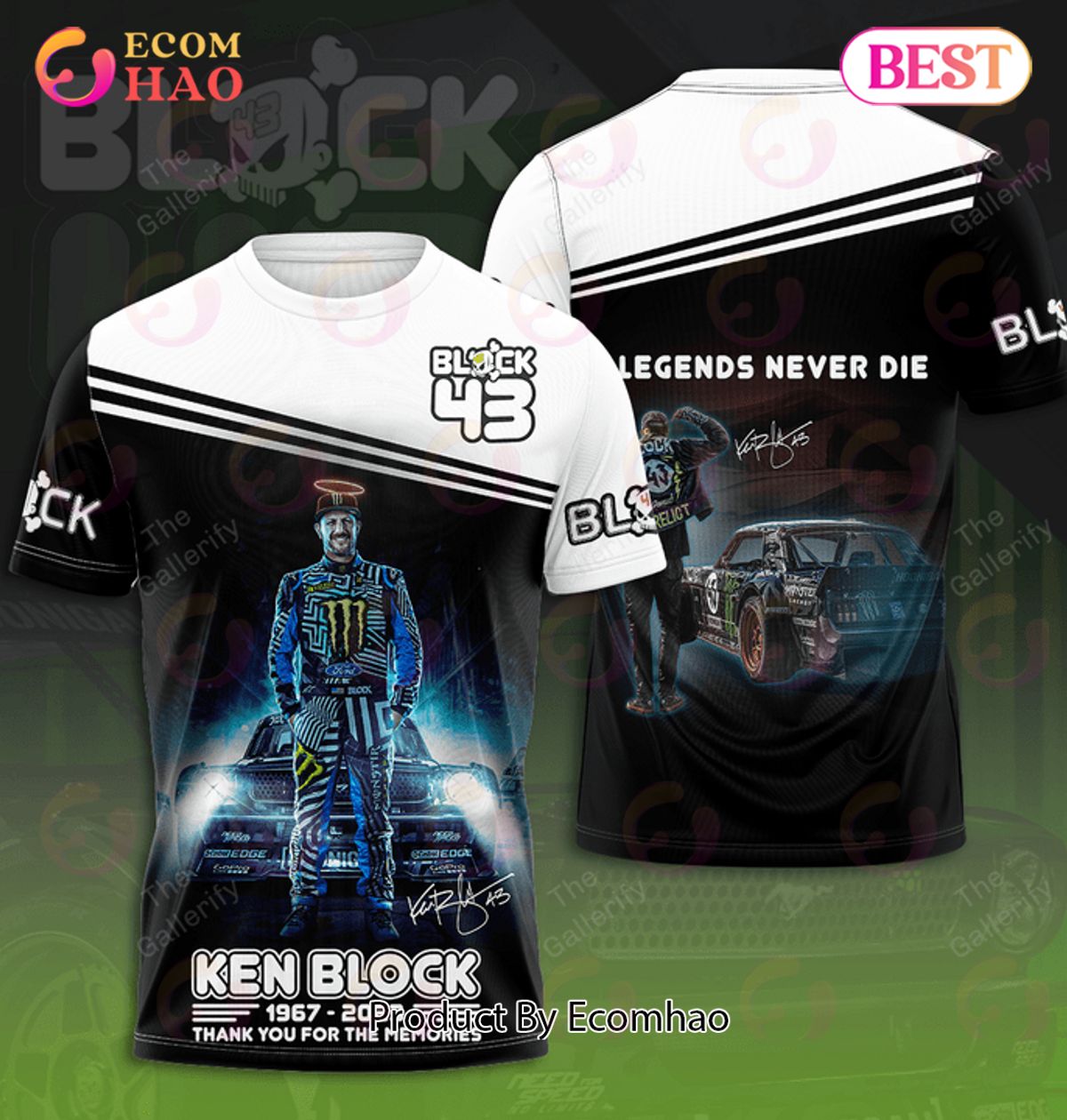 Ken Block 1967 – 2023 Thank You For The Memories Legends Never Die 3D Hoodie