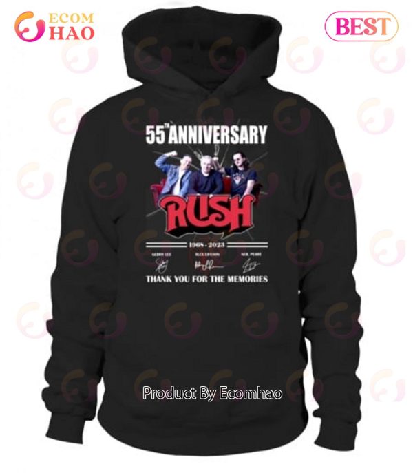 55th Anniversary 1968 – 2023 Rush Thank You For The Memories T-Shirt