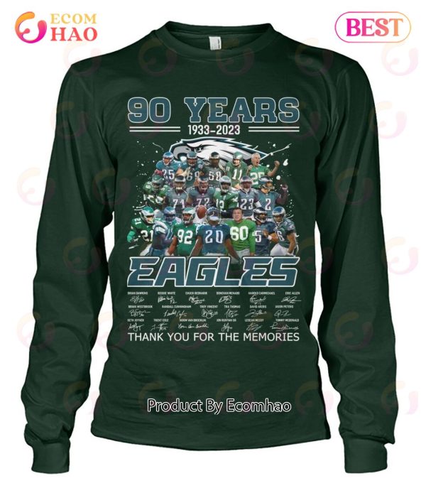 90 Years 1933 – 2023 Eagles Thank You For The Memories T-Shirt