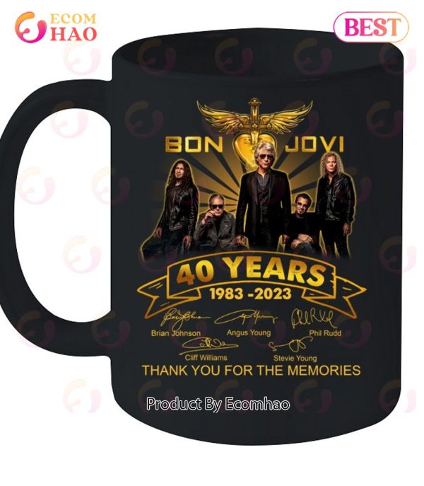 Bon Jovi 40 Years 1983 – 2023 Thank You For The Memories T-Shirt