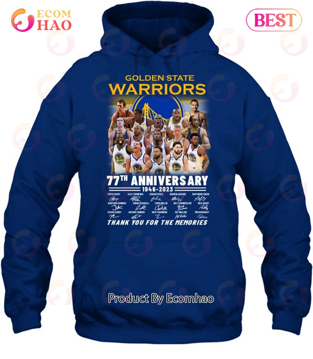 Golden State Warriors 77th Anniversary 1946 – 2023 Thank You For The Memories T-Shirt