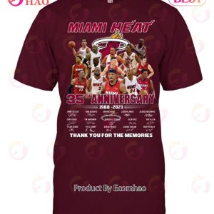 Miami Heat 35th Anniversary 1988 – 2023 Thank You For The Memories T-Shirt