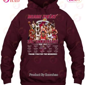 Miami Heat 35th Anniversary 1988 – 2023 Thank You For The Memories T-Shirt